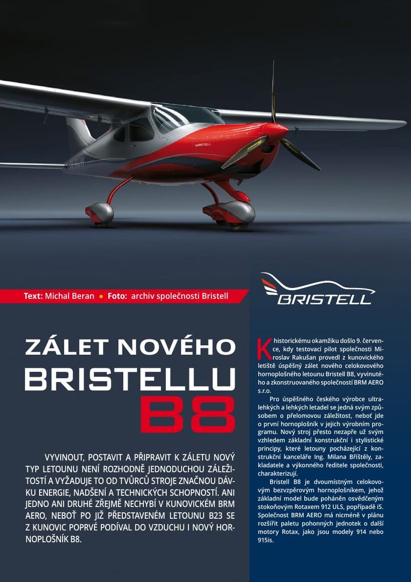 Flying Revue 05/2020 — Zálet nového BRISTELLu B8