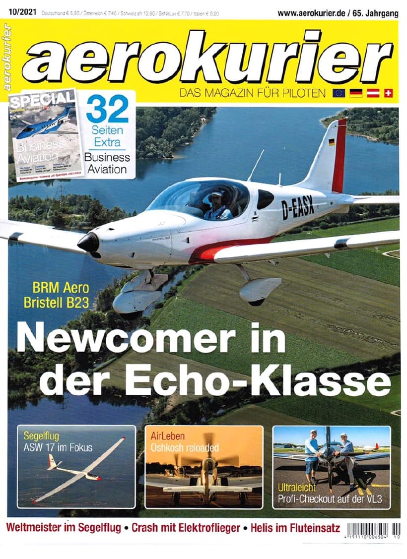 Aerokurier 10/2021 — BRM AERO BRISTELL B23: Newcomer in der Echo-Klasse