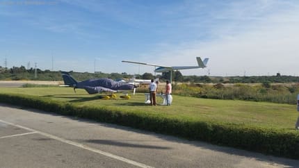 Celebrating the launch of a Bristell demonstration airplane in Israel
