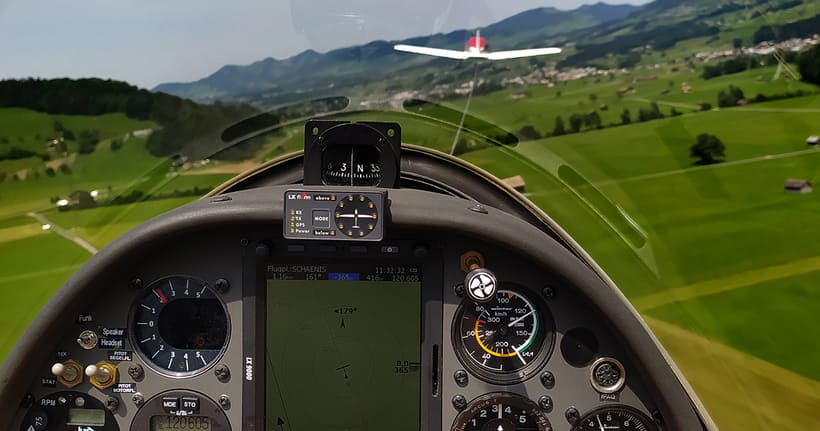 Glider towing in swiss aeroclub Schänis