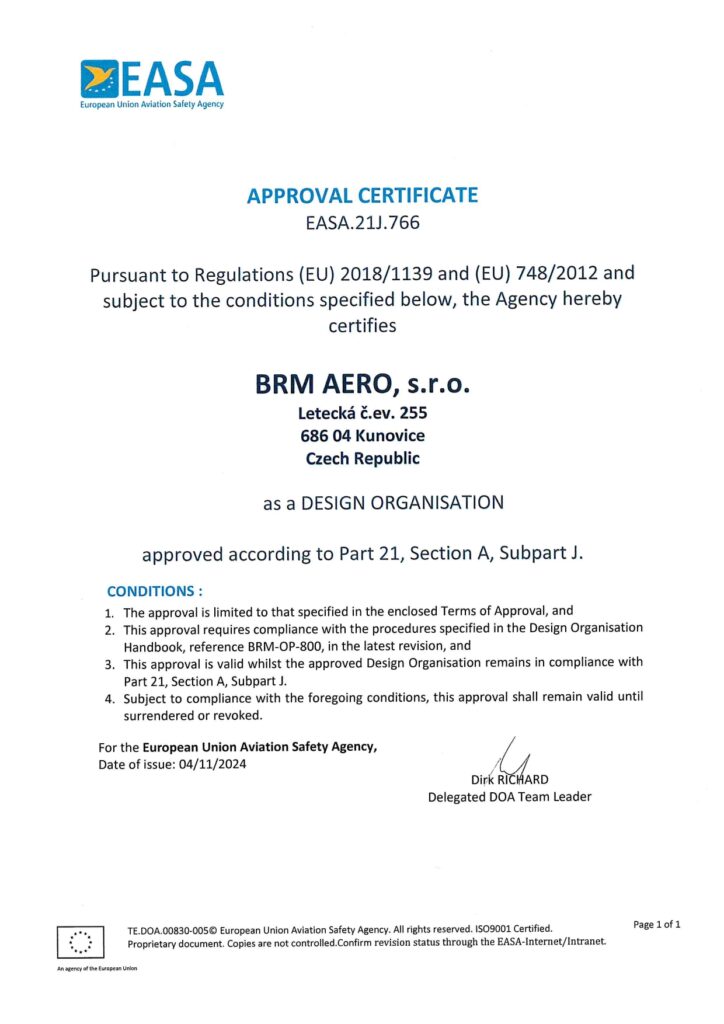 DOA number EASA.21J.766 DOA number EASA.21J.766